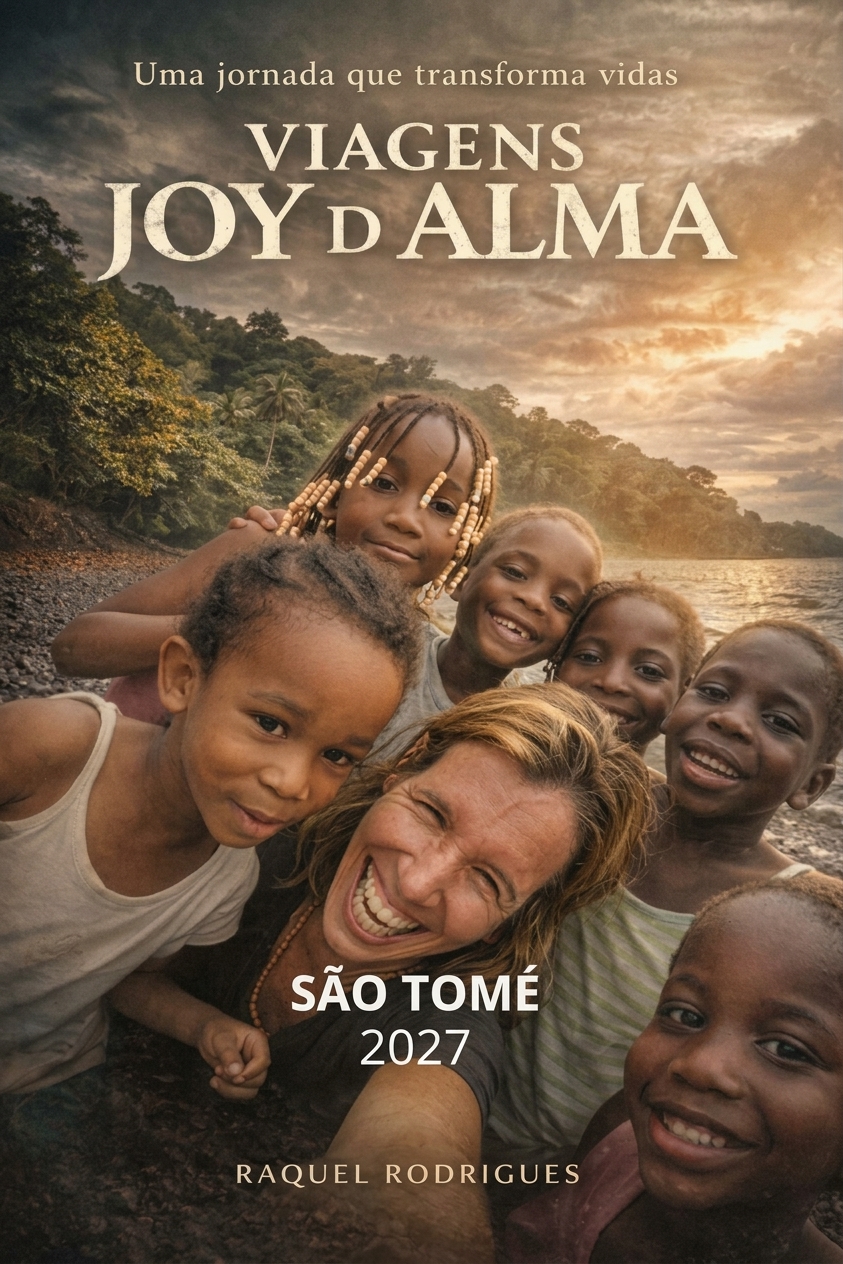 Cartaz Viagens Joy d'Alma — São Tomé 2027